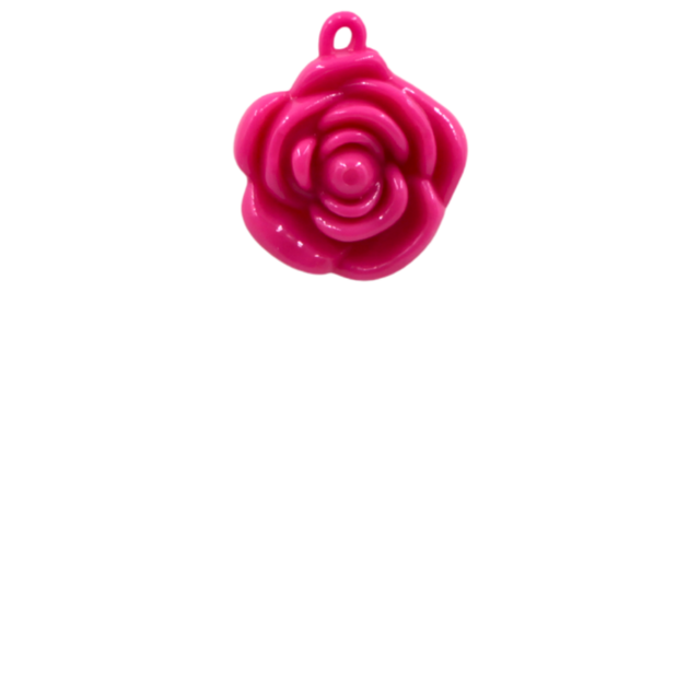 Breloque (old stock) - Fleur - 2,5cm x 2cm - Résine