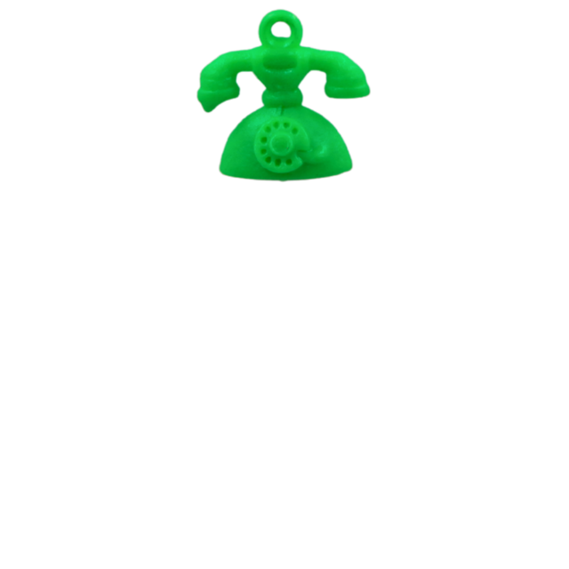 Breloque vintage - Téléphone rétro - 2cm - Plastique