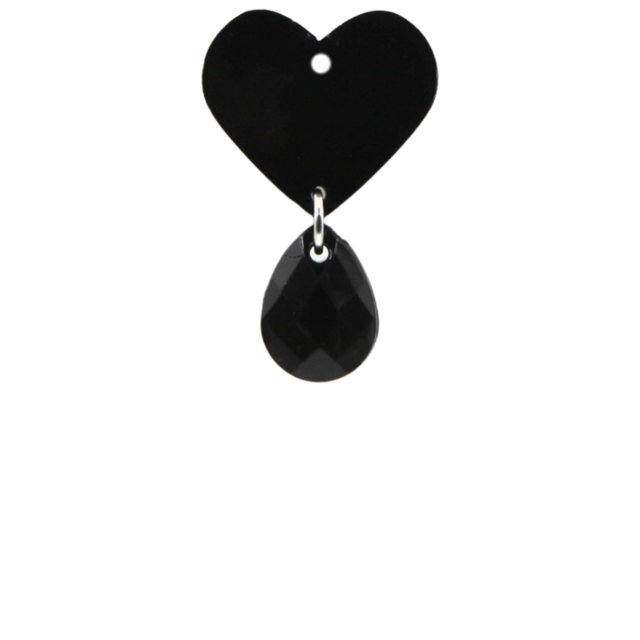 Statement breloque - coeur et goutte - 4cm x 2,5cm