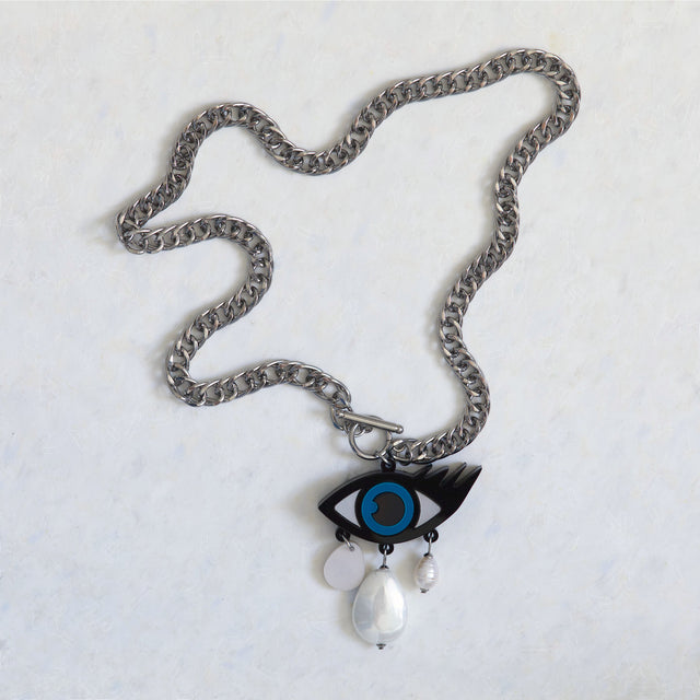 Suddenly I see - Evil eye statement necklace